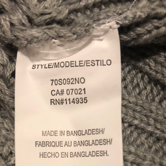 RDI Shaker Knit Cardigan / Sweater Grey Plus Size 1X NWT - Picture 6 of 8